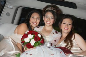wedding limo rental bridesmaids